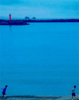 水切り（西の浜）